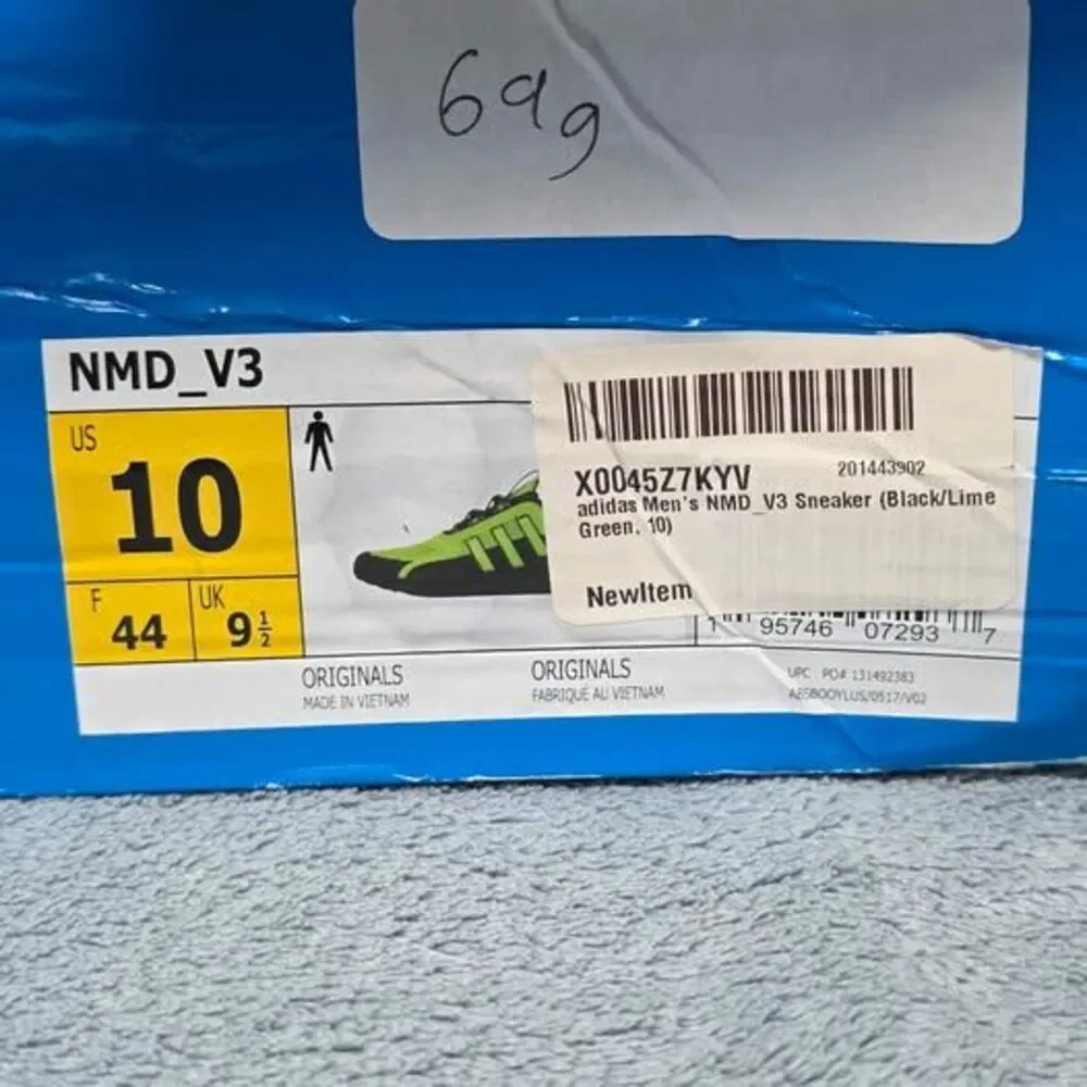 Adidas NMD_V3 Sneakers Men's US 10 or Womens 11 Black Lime Green